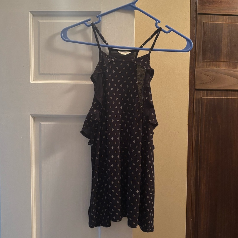 Aeropostale Black Ruffled Top